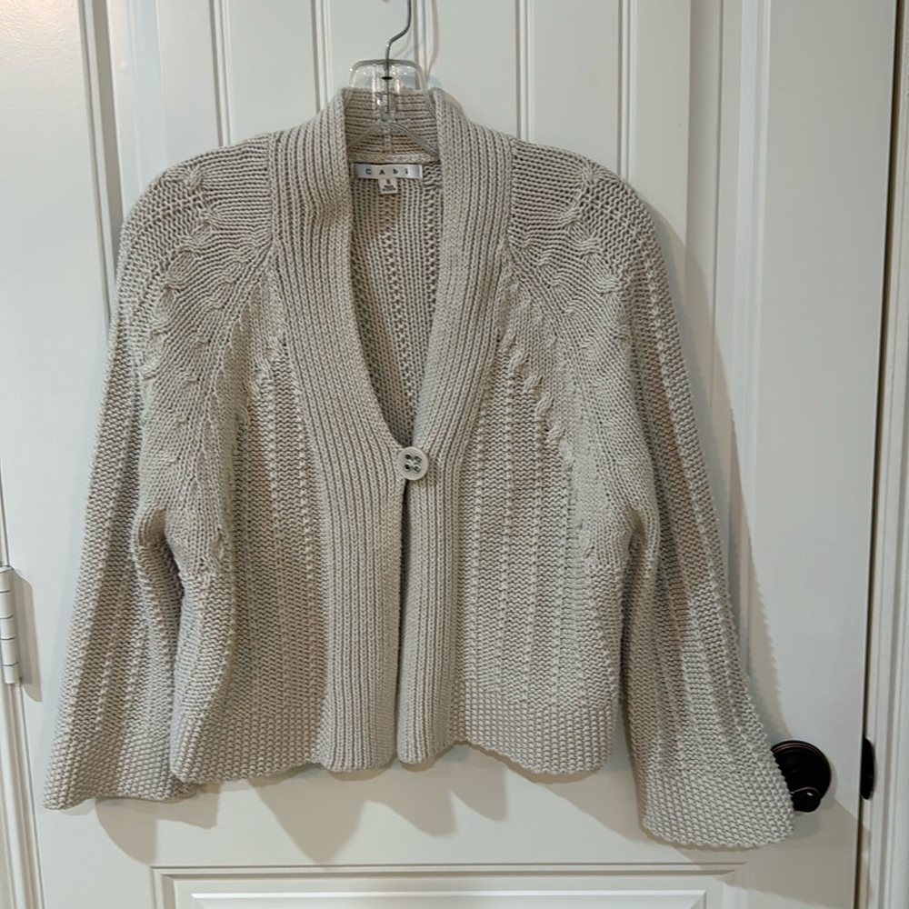 CAbi shrug, size small, tan